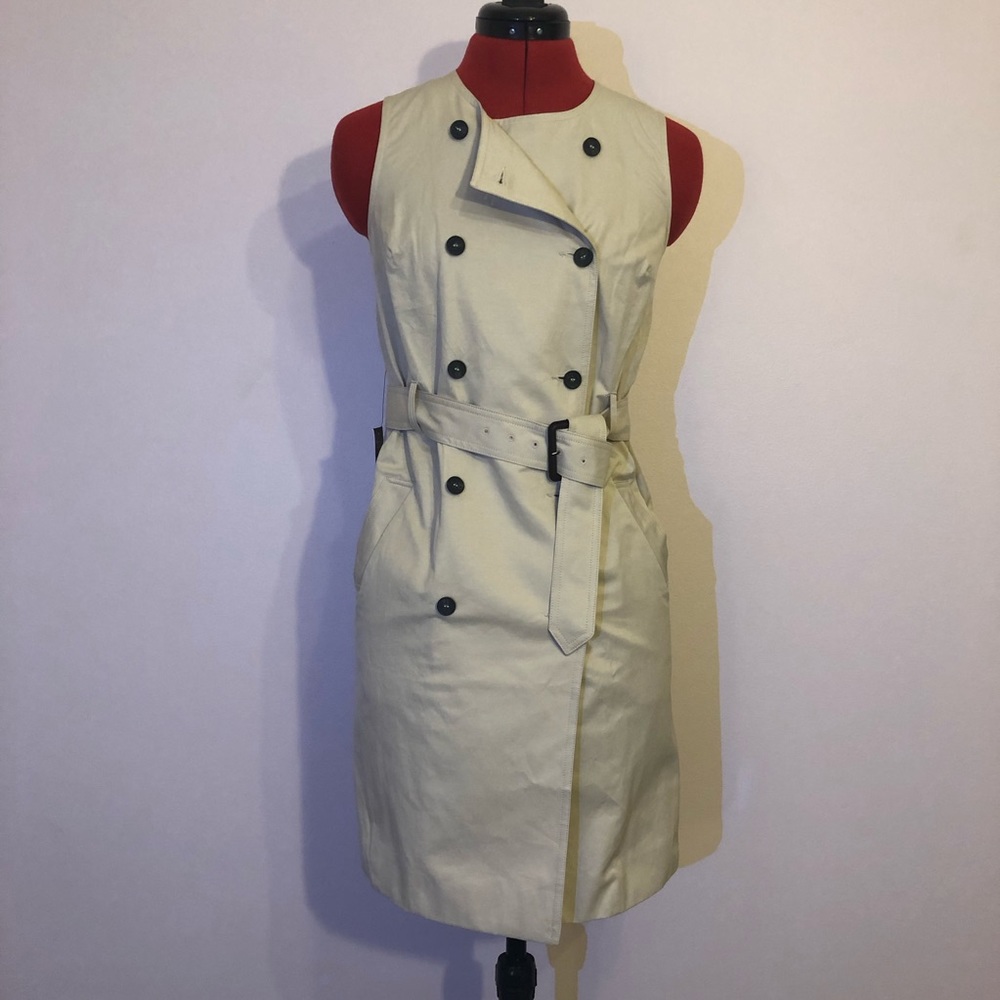 Belted Khaki Trench Dress